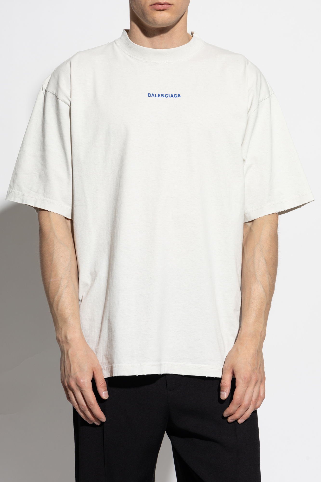 Balenciaga T-shirt with embroidered logo | Men's Clothing